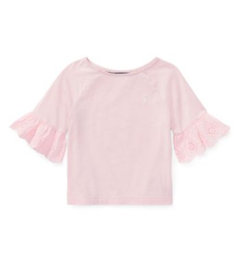 UPC 884733095416 product image for Polo Ralph Lauren Girls' 2T-16 Ruffle Knit Top | upcitemdb.com