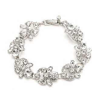 UPC 013742216486 product image for Givenchy Silvertone Clear Stone Flex Bracelet | upcitemdb.com