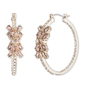 UPC 013742216516 product image for Givenchy Goldtone Crystal Cluster Hoop Earrings | upcitemdb.com