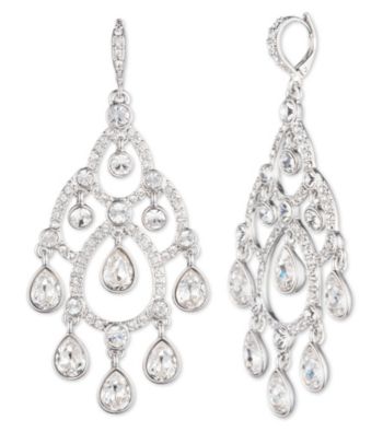 UPC 013742216554 product image for Givenchy Silvertone Medium Open Chandelier Earrings | upcitemdb.com