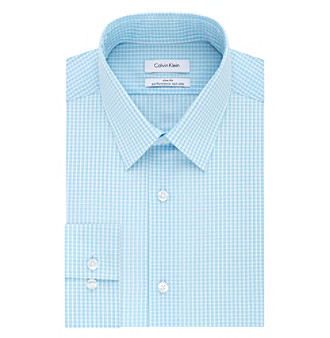 UPC 719250480608 product image for Calvin Klein Men's Gingham Point Collar Slim Fit Dress Shirt | upcitemdb.com