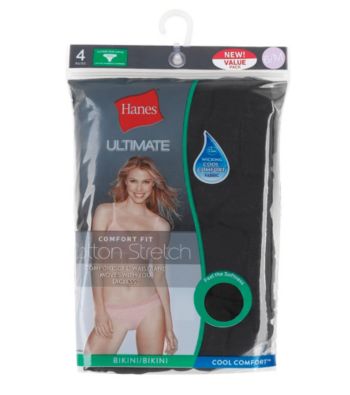 UPC 090563900374 product image for Hanes 4 Pack Ultimate Bikini Panties | upcitemdb.com