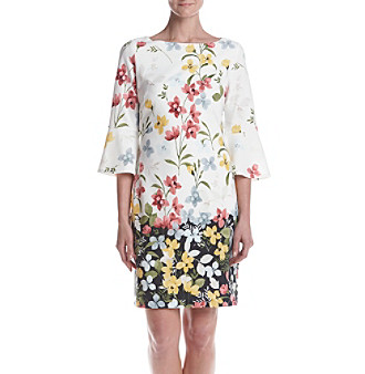 UPC 828659626743 product image for Jessica Howard Bell Sleeve Floral Shift Dress | upcitemdb.com
