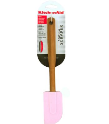 KitchenAid® Beech Wood Spatula/Scraper - Pink