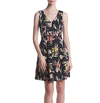 UPC 828659614313 product image for Vince Camuto Floral Scuba Fit And Flare Dress | upcitemdb.com