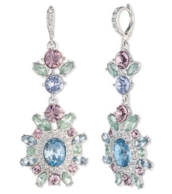 UPC 013742228014 product image for Givenchy Silvertone Multi Large Double Drop Earrings | upcitemdb.com