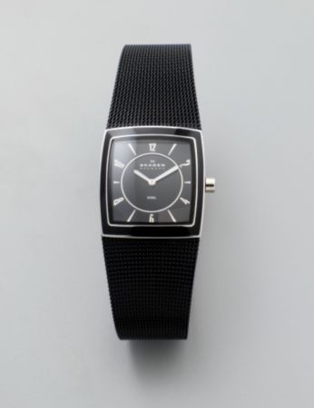Skagen® Women's Black Mesh Watch