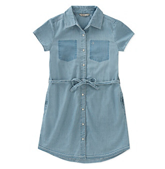 UPC 682510413435 product image for Calvin Klein Girls' 7-16 Released Hem Shirtdress | upcitemdb.com