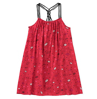 UPC 682510722971 product image for Calvin Klein Girls' 7-16 Asymmetrical Flounce Knotted Back Dress | upcitemdb.com
