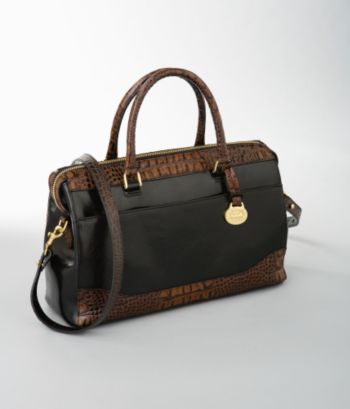 Brahmin Women's Crandall Satchel - Black Tuscan