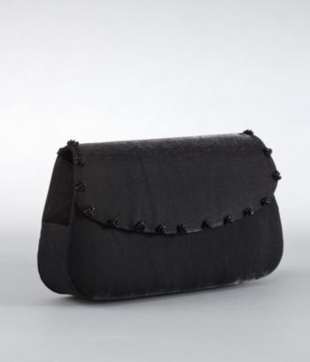 La Regale Shimmer Shoulder Bag - Black