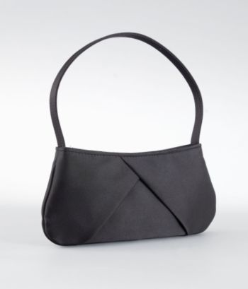 La Regale Slim Pleated Top-zip Handbag - Black