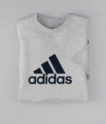 Adidas® Men's Short Sleeve Logo Tee - Medium Gray Heather