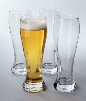 LivingQuarters Set of 4 Beer Stein Glasses
