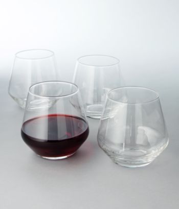 LivingQuarters 4-Pack Stemless Wine Glasses