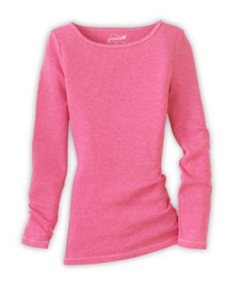 Grane Juniors' Long Sleeve Ribbed Crewneck Tunic - Heathered