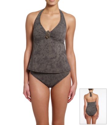 Magicsuit® Women's Control Halterkini and Brief Bottom Swimsuit Set - Olive