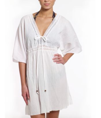 Beach Star by Dotti Women's V-neck Tunic - White