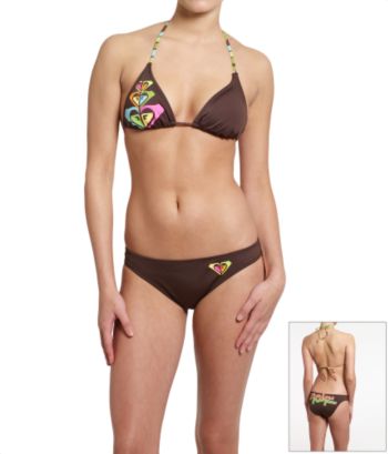 Roxy Juniors' Tiki Triangle Bra Swimwear Top - Coffee