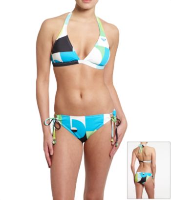 Roxy Juniors' Banded Halter Swimwear Top - Black