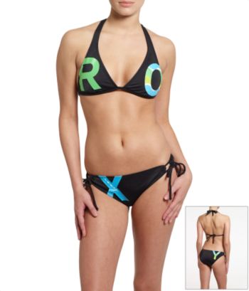 Roxy Juniors' Extra Low Side-tie Swimwear Bottoms - Black