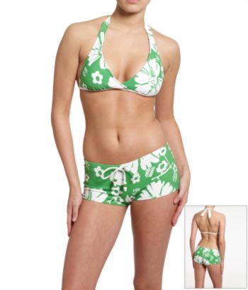 O'Neill Juniors' Banded Halter Swimwear Top - Green