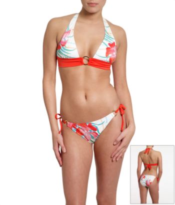 GUESS Juniors' Banded Halter Swimwear Top - Multi