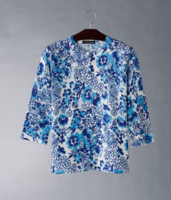 Designers Originals Women's Floral-print Cardigan Sweater - Callison