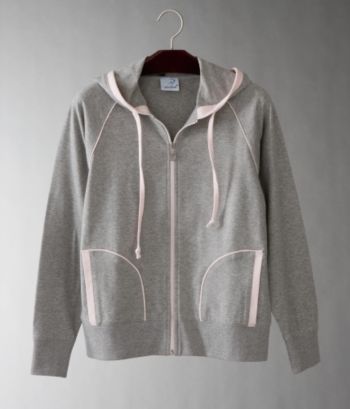 iActive Women's Knit Activewear Jacket - Gray/Light Pink