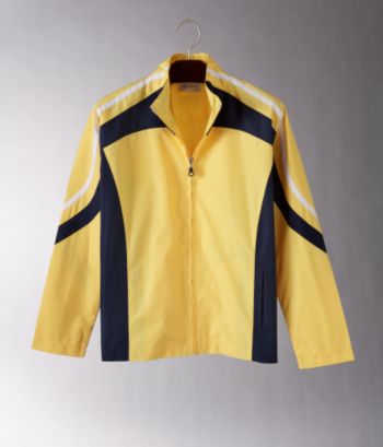 Studio Works Petites' Mock Turtleneck Colorblocked Jacket - Yellow/Navy