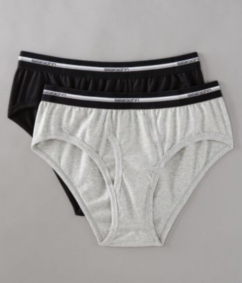 Sean John Men's Stretch Briefs 2-Pack - Black/Gray