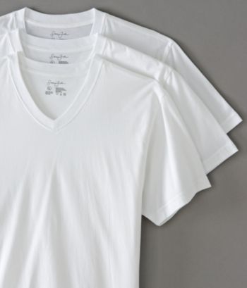 Sean John Men's V-Neck Shirts 3-Pack - White