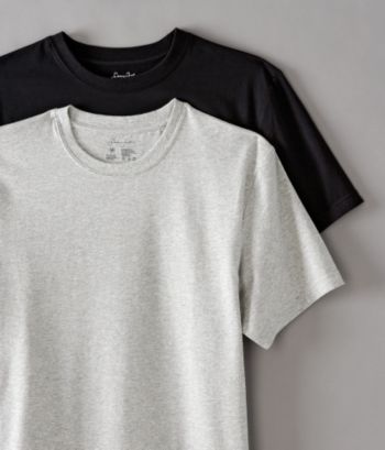 Sean John Men's Stretch Crewneck Shirts 2-Pack - Black/Gray
