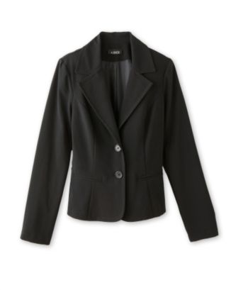 A. Byer Juniors' Two-Button Jacket - Black