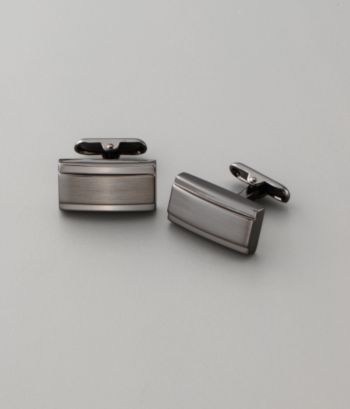 Izod Men's Gun Metal Rectangular Cuff Links