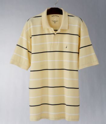 Nautica Men's Pima Cotton Deck Stripe Polo - Sundrop