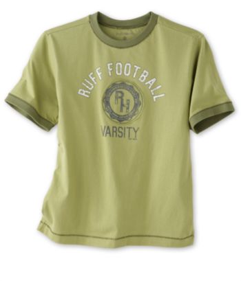 Ruff Hewn Boys' 8-20 Ringer Screen Tee - Vintage Grass