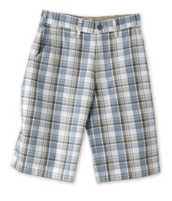 Red Snap Boys' 8-18 Plaid Shorts - Light Blue