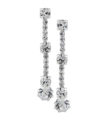 Carolee® Linear Chain Crystal Drop Earrings
