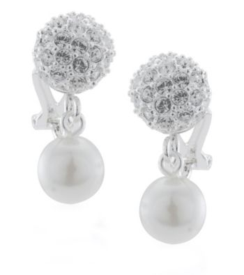 Carolee® Pave Crystal & Pearl Drop Earrings