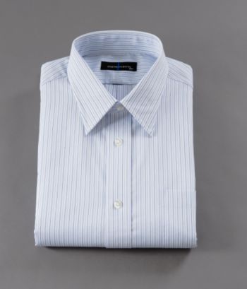 Statements Men's Stripe Broadcloth Dress Shirt with Point Collar - Blue Shadow