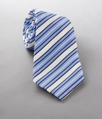Kenneth Roberts Men's Platinum Cabana Stripe Neckwear - Blue