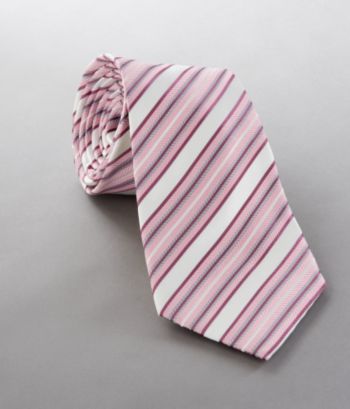 Kenneth Roberts Men's Platinum Cabana Stripe Neckwear - Pink