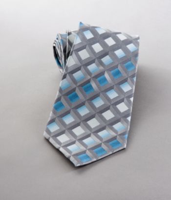 Statements Men's Pave Squares Neckwear - Aqua