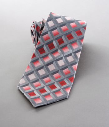 Statements Men's Pave Squares Neckwear - Red