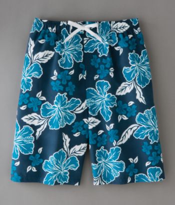 Consensus Men's Hibiscus Print Swim Shorts - High Tide