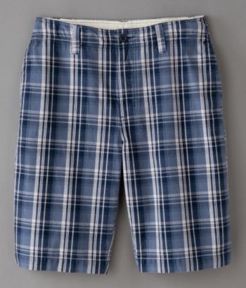 Ruff Hewn Men's Yarn-Dyed Flat-Front Shorts - Vintage Blue