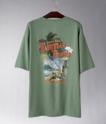 Paradise Collection Men's Screen Tee - Granite Moss