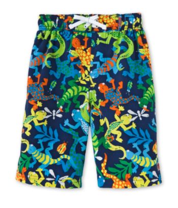 Below Zero Boys' 2T-7 Gecko Swim Trunks - Navy