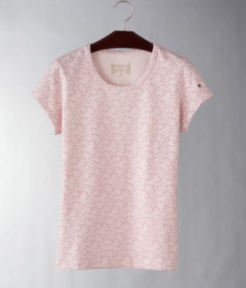 Ruff Hewn Women's Rosebud-printed Baby Tee - Rose Fruit
